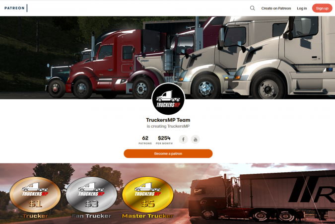 TruckersMP Patreon Launched