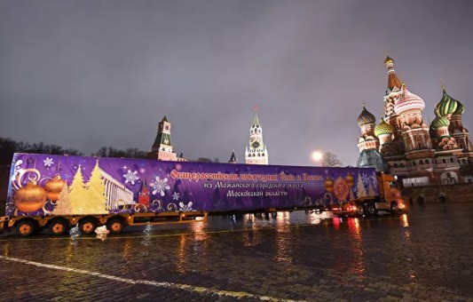 Главную новогоднюю елку России привезли в Кремль!