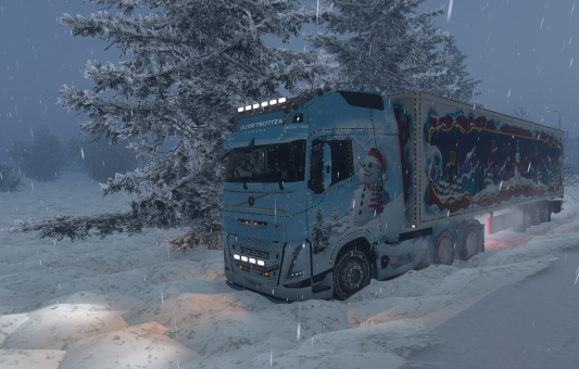 на volvo fh 6 с личным ивентовским прицепом