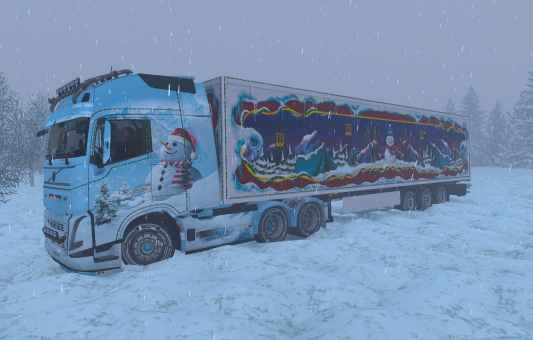 на volvo fh 6 с личным ивентовским прицепом